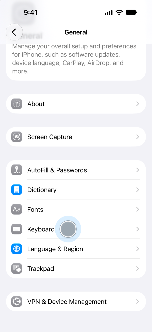 ClipboardKeyboard install step 2: Open Keyboard