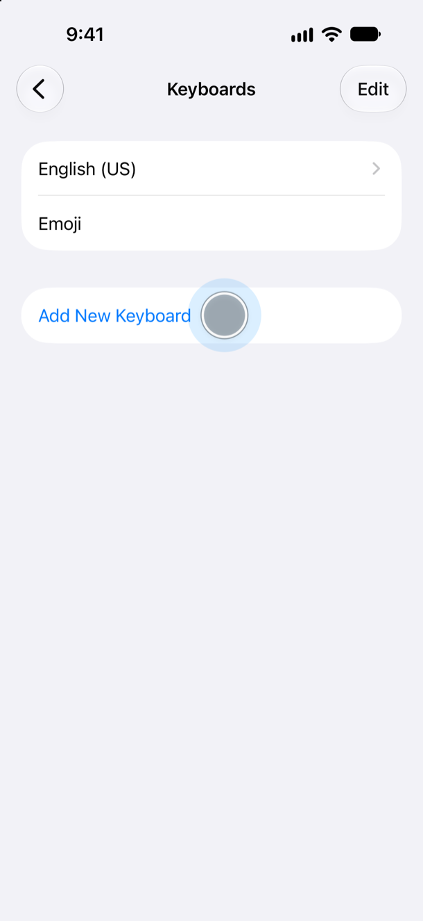 ClipboardKeyboard install step 3: Add a keyboard