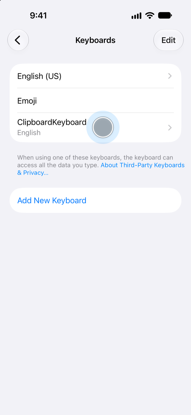 ClipboardKeyboard install step 4: Choose ClipboardKeyboard