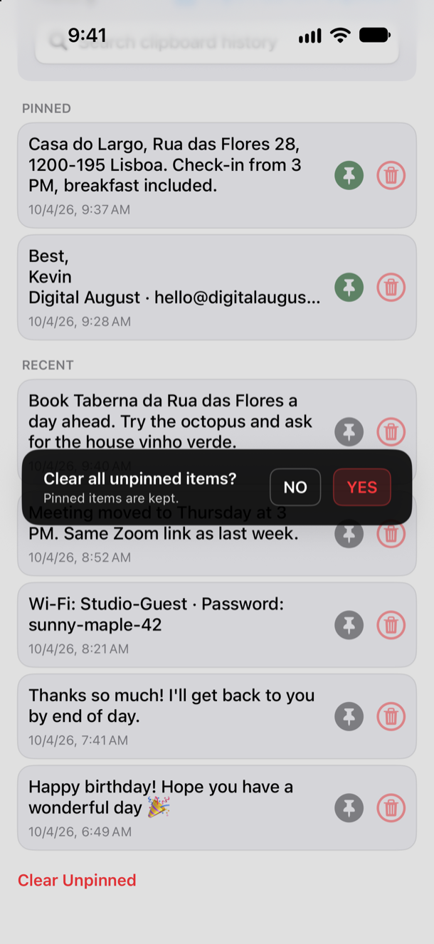 ClipboardKeyboard: Clear unpinned
