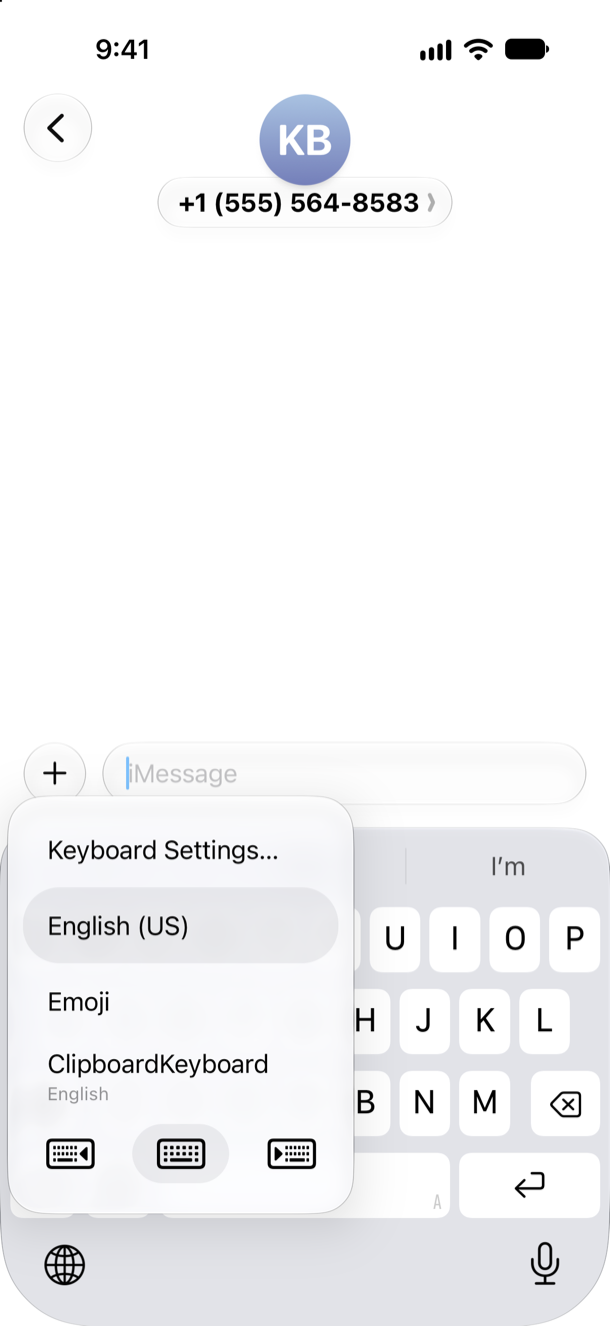 ClipboardKeyboard: Switch keyboards