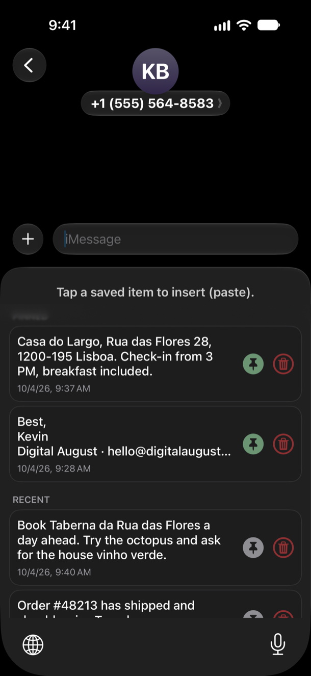ClipboardKeyboard: Keyboard, dark